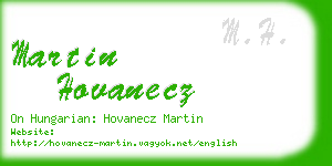 martin hovanecz business card